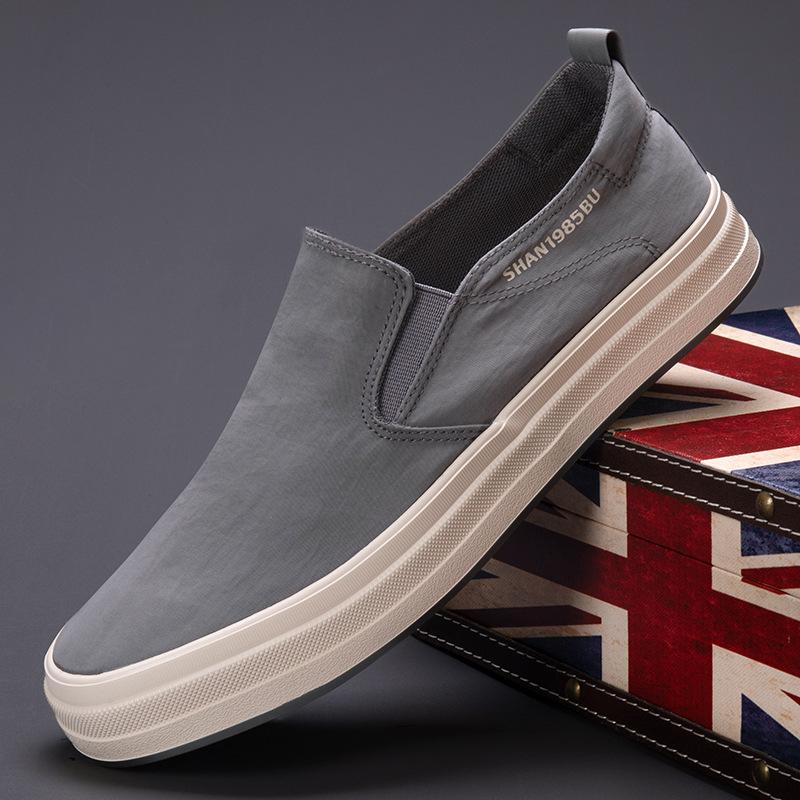 Spring New Mens Flat Shoes Low Top Trendy and Versatile Casual Shoes Trendy Lazy Shoes