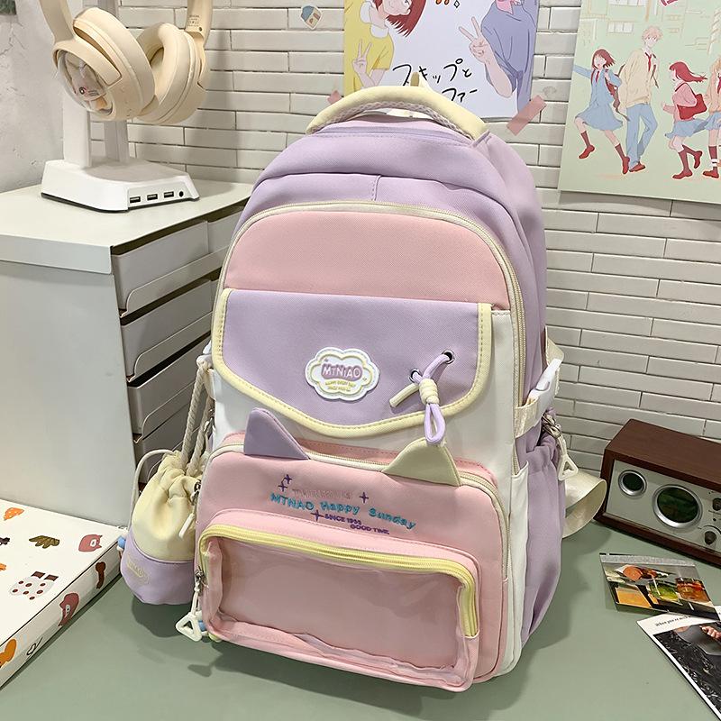 School Bag High Value Ins Junior High School Girls High School Students Large Capacity Cute Pain Dopamine Back