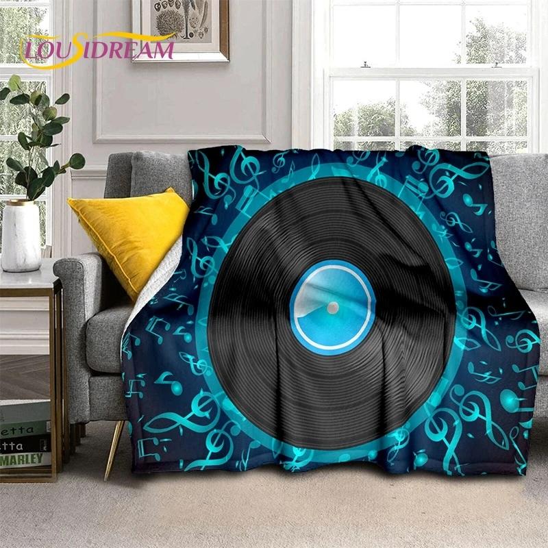 Vinyl Record Music DJ Screen Tape Soft Flannel Blanket for Bed Bedroom Sofa Picnic,Throw Blanket for Cover Outdoors Leisure Gift