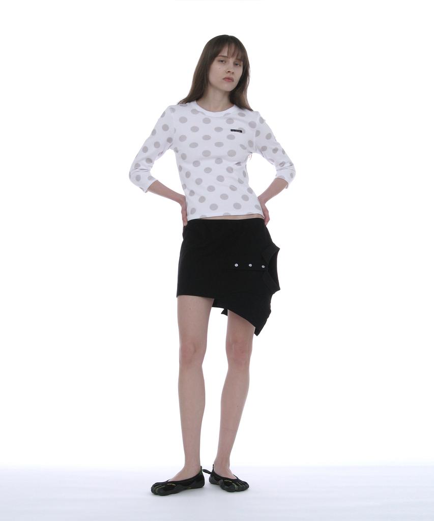 Partimento Woman Reworked Polo Mini Skirt_Black
