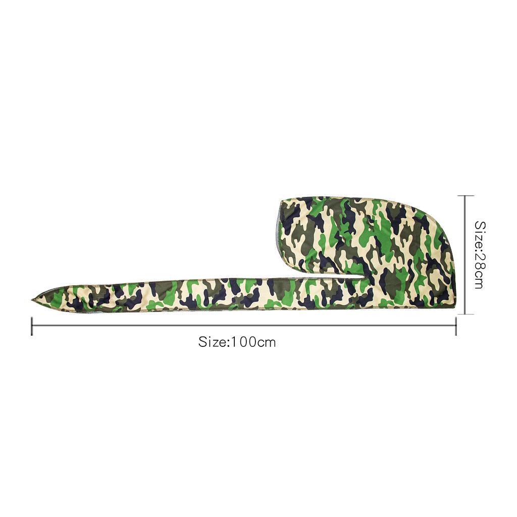Camouflage-Print Langschwanziges Piratenhut-Durag zum Haarschutz