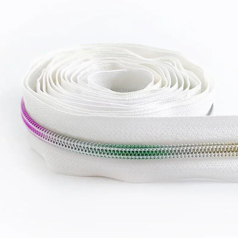 3/5/10/20M 3# 5# Nylon Zipper Tapes Plastic Zip Rolls By The Meter Bag Clothes Sewing Zippers Decorative Zips Repair Accessories