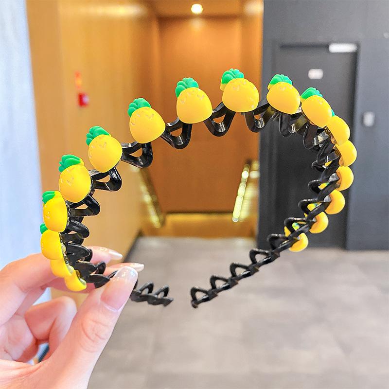 Summer Cartoon Wave Headband Children'S Candy Color Headband Hairpin Bangs Broken Hair Finishing Artifact Girls Hair Accessories Women