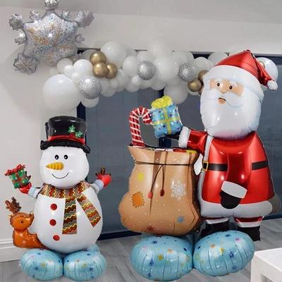Weihnachts-Folienballons, Weihnachtsmann-Ballon, stehend, Ballon, Weihnachtsgeschenk, Weihnachtsmann-Ballon, Weihnachtsparty-Zubehör, Heimdekoration