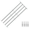 Window Security Grille with 4 Horizontal Bars 3 Pcs