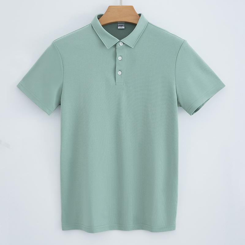 Blouse Collar Polo Shirt Mens Solid Color Mens T-shirt Summer Thin S