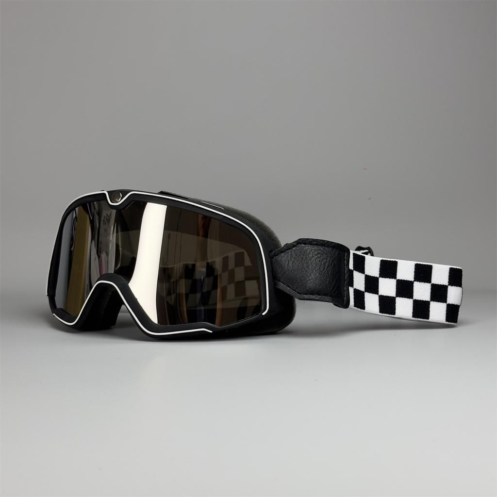 Motocyklové brýle Jízdní brýle Harley Vintage Větruodolné Pískové brýle 3/4 Helma