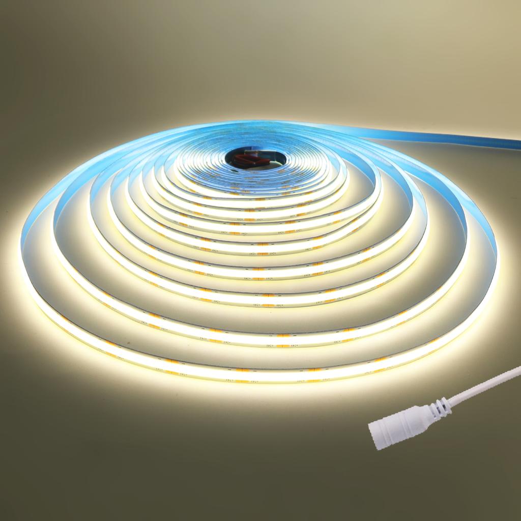 DC 12V 24V COB LED Strip IP20 3000K 4000K 6000K Flexible LED Tape 320/480/528 LEDs/M Home Decor Lighting 0.5M-5M