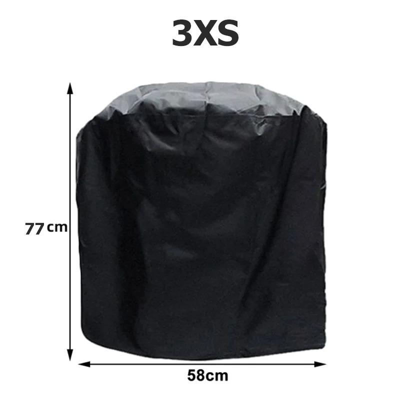 

Universal Round BBQ Grill Cover, Heavy Duty Waterproof Windproof Tear Resistant Outdoor Barbecue Protector (Only Cover)