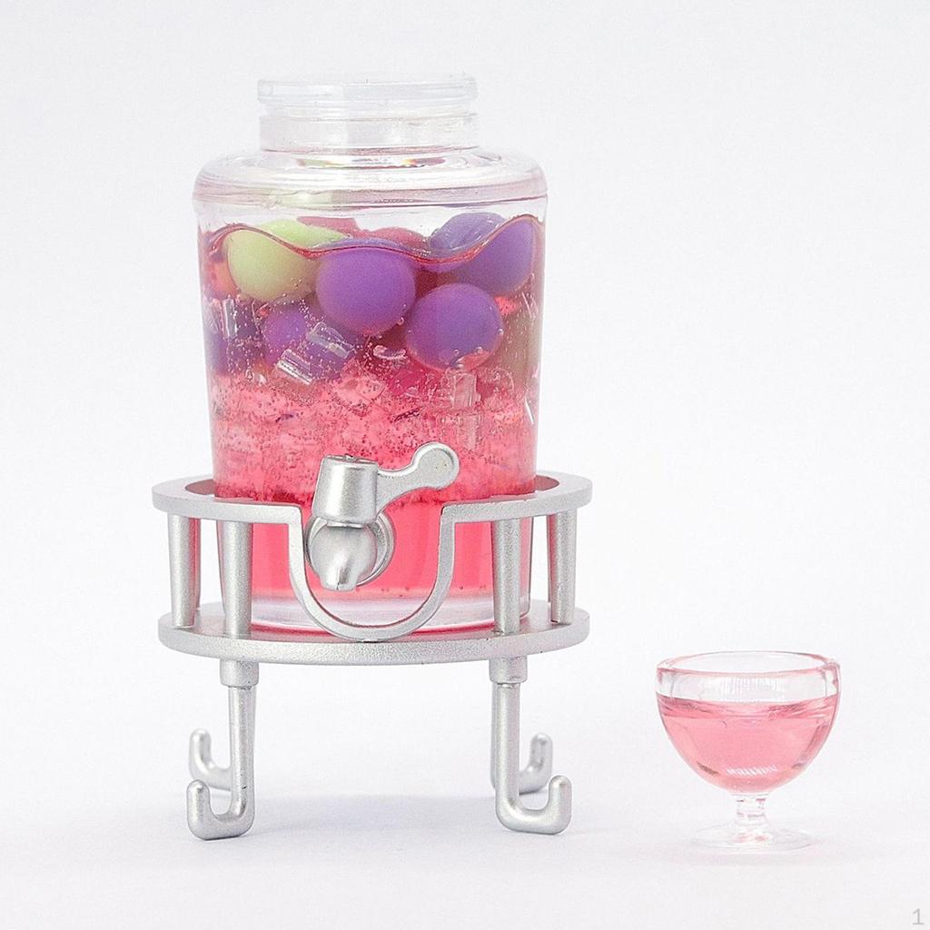Doll House Drinks Buckets Set Simulation Juice Bucket Model Ornament Micro Landscape Dollhouse