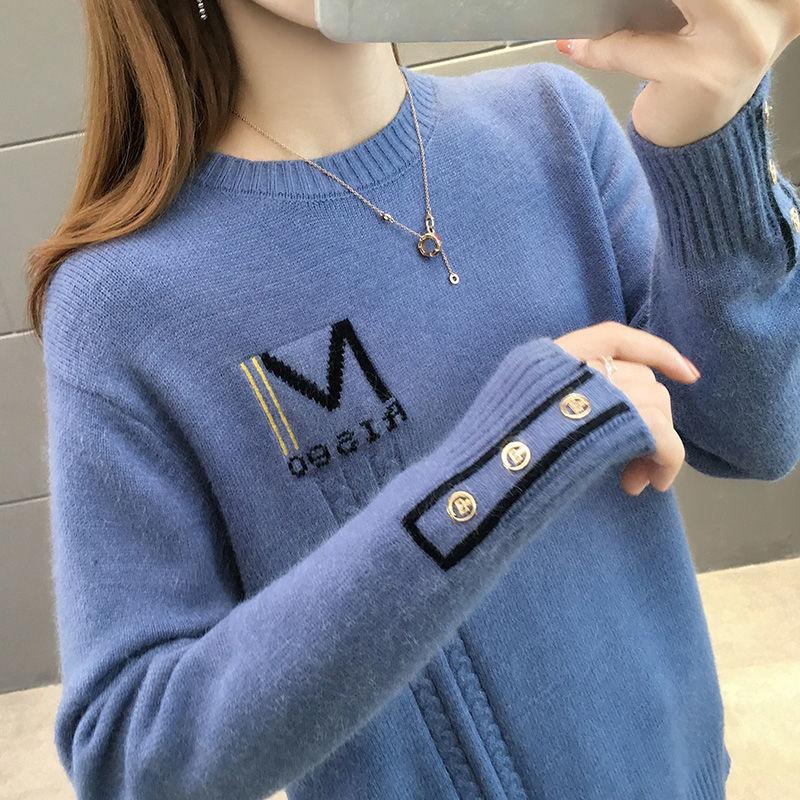 Suéter de invierno para mujer, jersey de cuello medio alto, suéter de punto de estilo corto en otoño e invierno