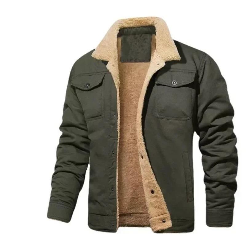 Plush Fleece Jacket Autumn Winter Oversized Warm Clothes Classics Coats Men's Thick Warm Casual Thicker Jackets Outwear for Men