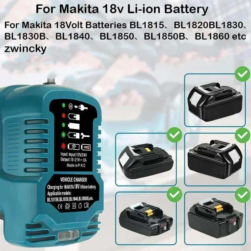 Mini Compact Car Charger For Makita For Milwaukee For Dewalt 18V Lithium Ion Battery Car Charger Cigarette Lighter Plug Charger