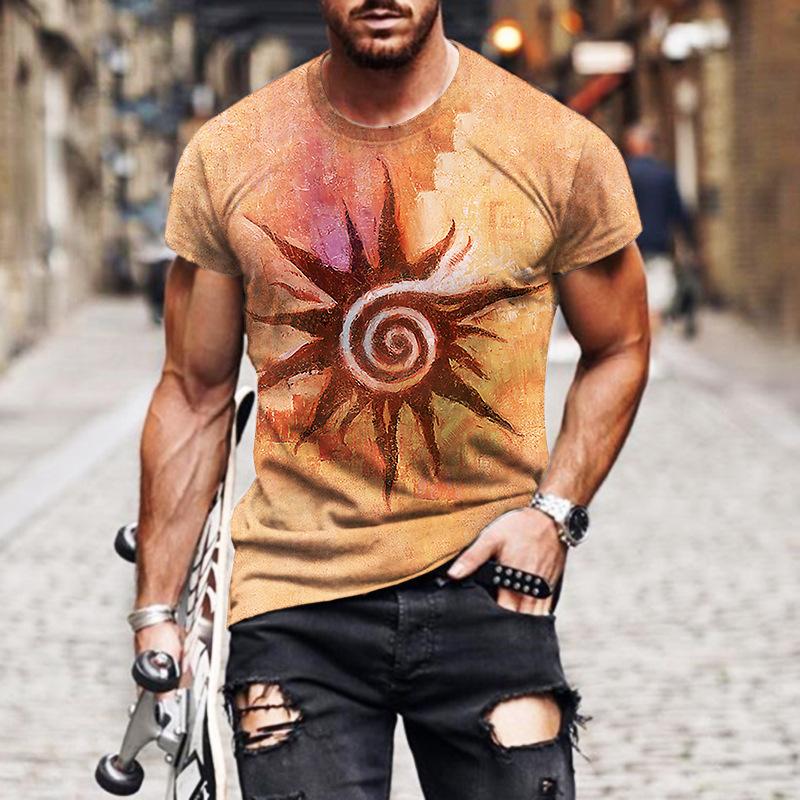 Мужская футболка с принтом в виде подсолнуха 3D Digital Printed — фото 5