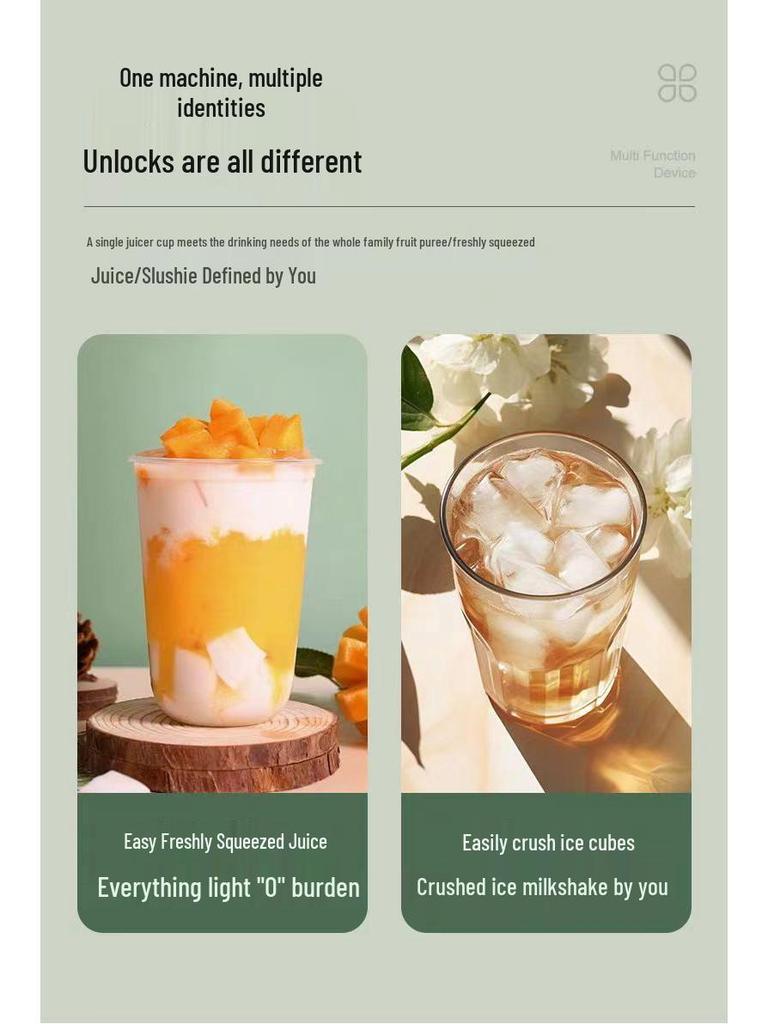 Portable Multi-Function Juicer Cup for Students and Home Use