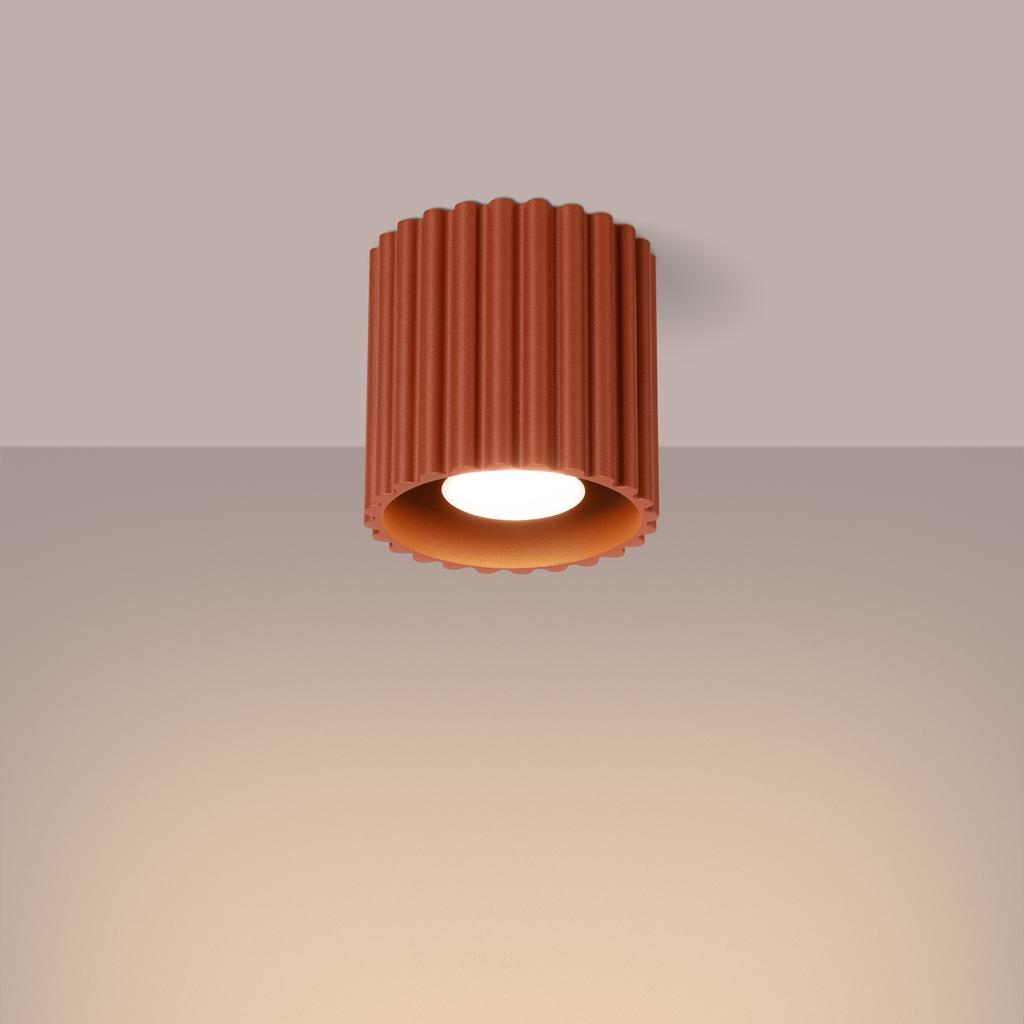 Plafon Aura 1 Gu10 Ochra Czerwona Alu Sollux Sl.1799