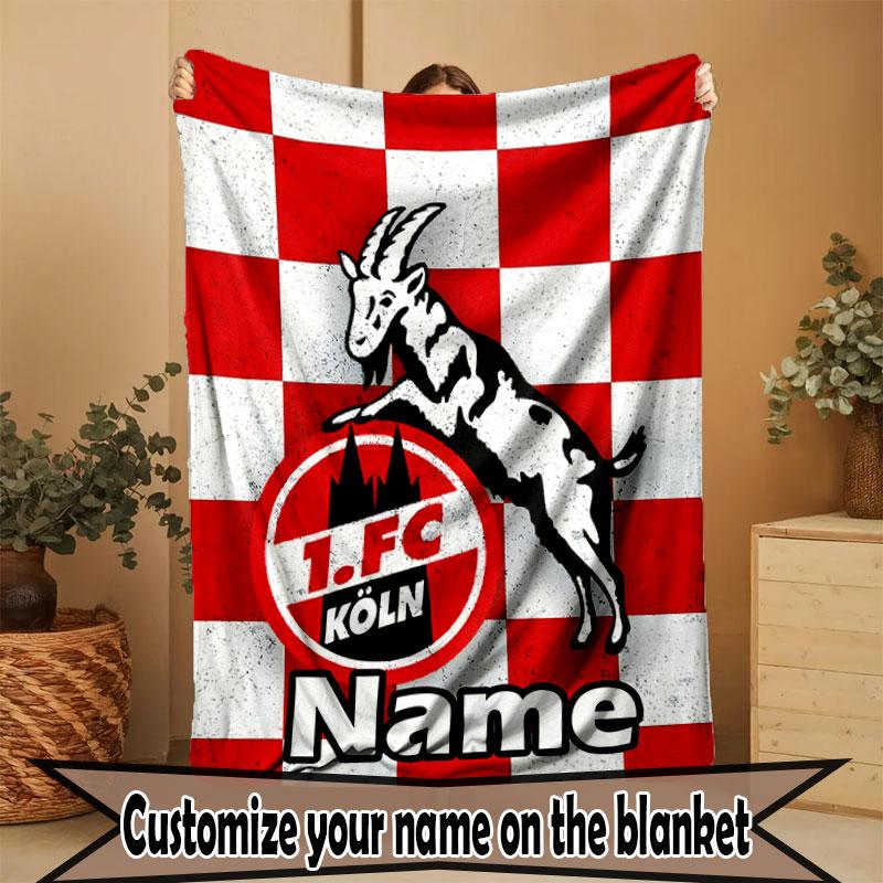 Individuelle personalisierte FC Köln Print Decke, Heimdekoration, Schlafzimmer, Sofa, Camping, Couch, Geschenke für Geburtstag Weihnachten