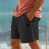 Cross-border New Coconut Printed Linen Shorts Drawstring Elastic Waist Solid Color Breathable Beach Five-point Casual Pants