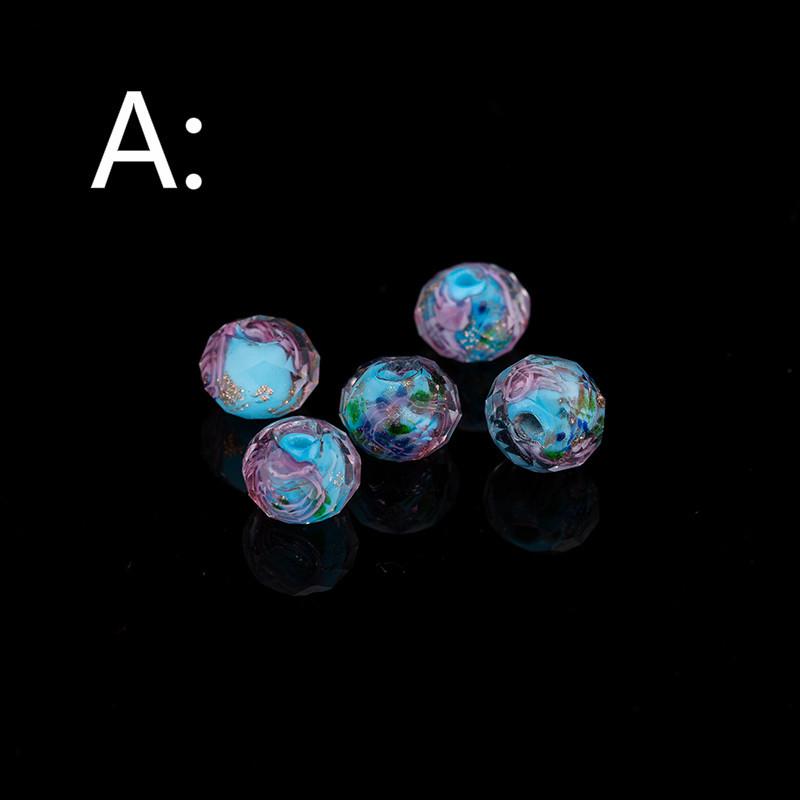 

Аксессуары для украшений лэмпворк: Многогранные бусины в виде внутренних цветов, полуфабрикаты, россыпь 6 x 8 mm