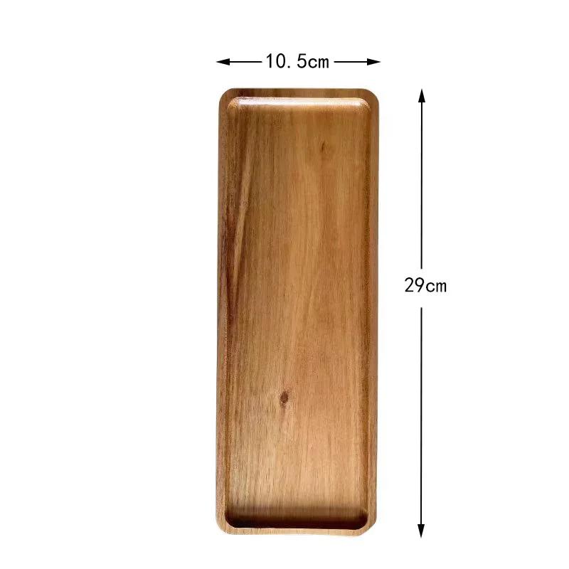 Japanese Wood Coffee Tray Rectangle/Oval Food Cup Plate Dessert Candy Wooden Tableware Plate Gongfu Tea Tray Kitchen Supplies