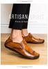 Spring 2020 Men's Large Size Leather Driving Moccasins - Retro Business Casual Shoes