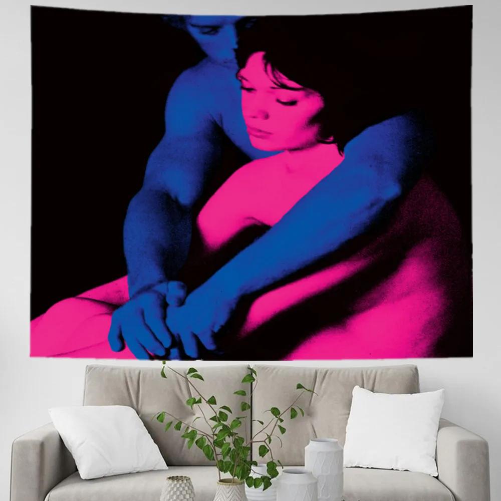 TV Girl Who Really Cares Poster Wall Decor Tapestry Hippie Couple Lover Meme Tapestry Aesthetic Bedroom Decoration Paintings