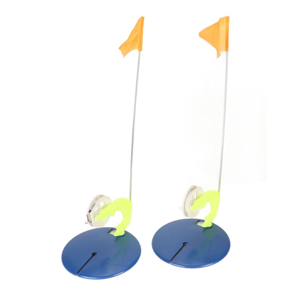6 Set Ice Fishing Flag Portable Fishing Flag Outdoor Winter Fishing Supplies with Hooks Lines