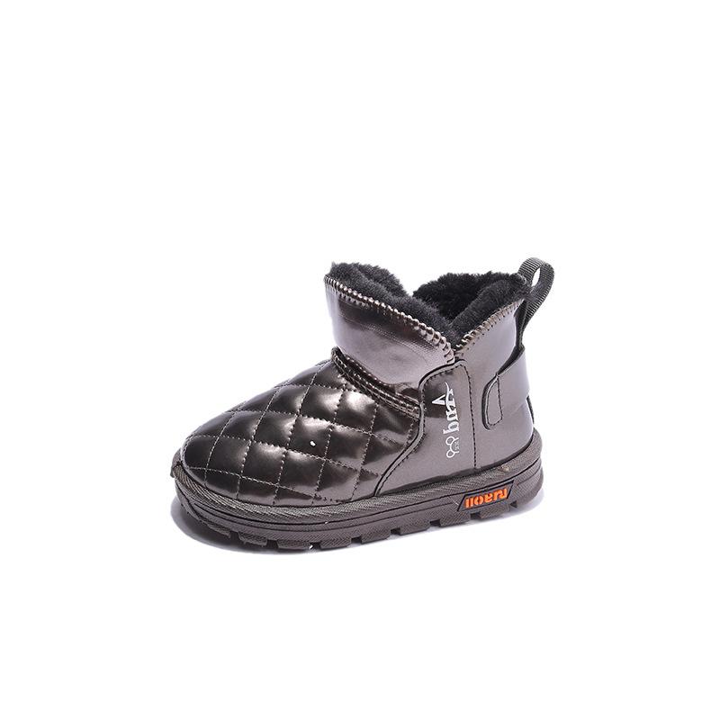 Kids Thick Warm Waterproof Snow Boots Girls Winter Cotton Boots Boys Short Boots Fleece Lined Non Slip