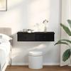 VidaXL Étagère murale avec tiroirs noir 80x31x17 cm bois d'ingénierie 859951