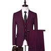 Men's Korean Style Business Suit: Three-Piece Trendy Casual Groomsmen Outfit