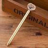 Kawaii Crystal Ballpoint Pen Fashion Girl Heart Shape Large Diamond Metal
