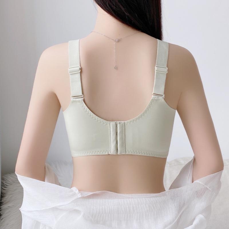 Underwear Women's Summer Thin Full Cup Bra with Side Breasts and Anti sagging Large Size push up Bra