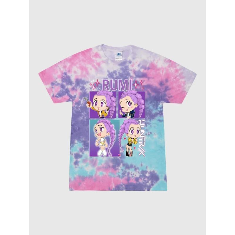 

Новая Креативная Цветная Печать Узоров Удобная Мягкая Детская Футболка Милая K-pop Охотники на Демонов Харадзюку Футболка для Мальчиков и Девочек 160