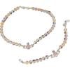 Premium Natural Crystal Bead Necklace & Custom Pink Diamond Bracelet for Women