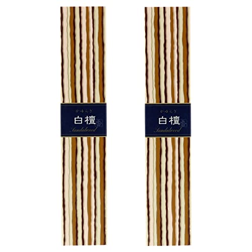 Incense Sticks by Nippon Kodo, Kayuragi Sandalwood with Holder, 2-Pack (80 sticks total) x1