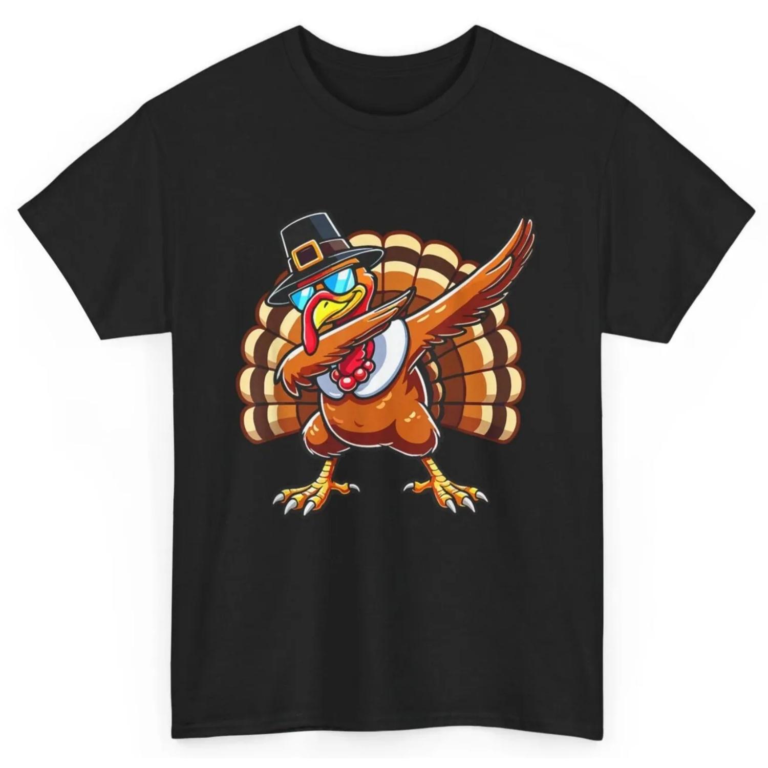 Funny Thanksgiving Turkey Pilgrim Hat Boys Men Kids Toddler T Shirt S