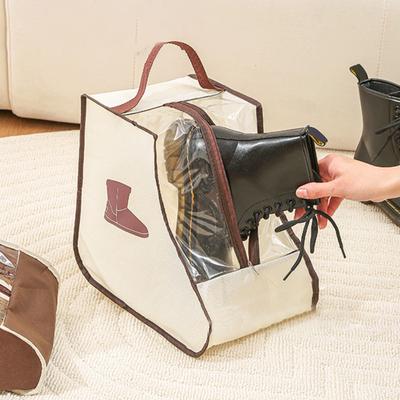 1/2 ks tašek na boty s rukojetí a zapínáním na zip, průhledný vizuální design, vodotěsný, prachotěsný