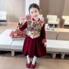 Red Princess Winter Dress for Girls - New Style Autumn/Winter Holiday Outfit