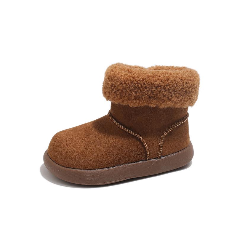 

Korean Style Kids Lambswool Winter Boots 2025: Soft-Soled, Warm Cotton for Girls & Boys, Thick Snow-Friendly Design Size 27, 16.5cm inner length верблюд
