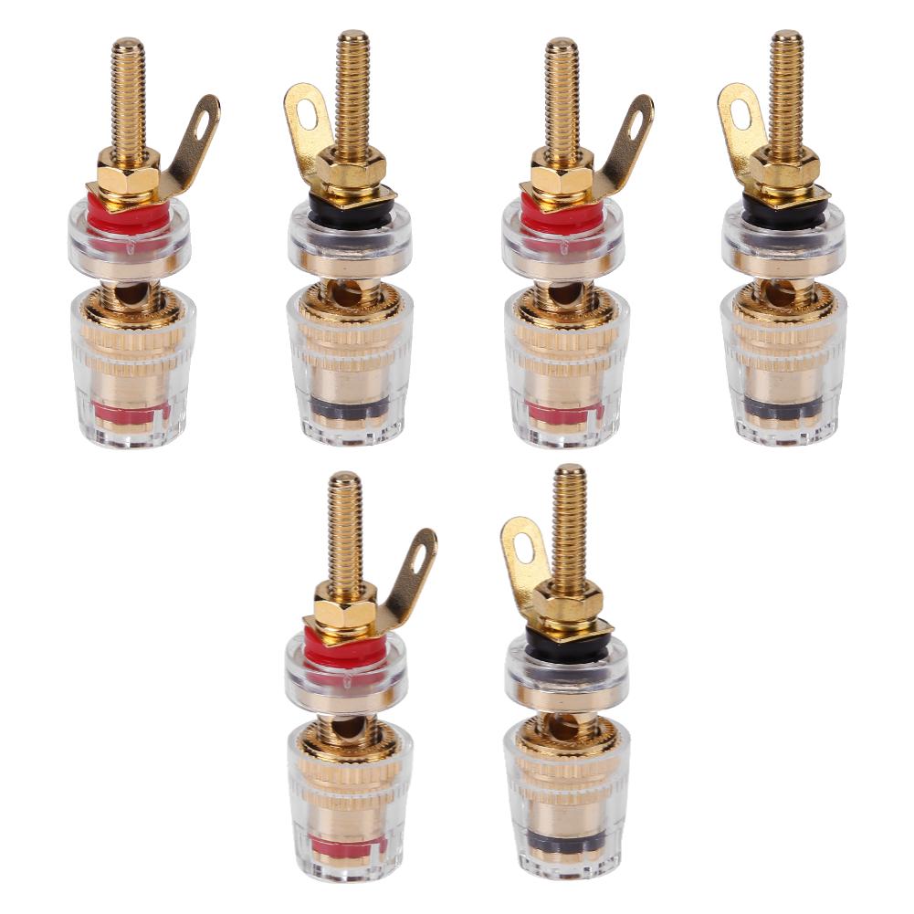 2-10PCS Speaker Terminal Binding Post 4mm Banana Plugs Socket Brass Speaker Amplifier Binding Posts Terminals Loudspeakers