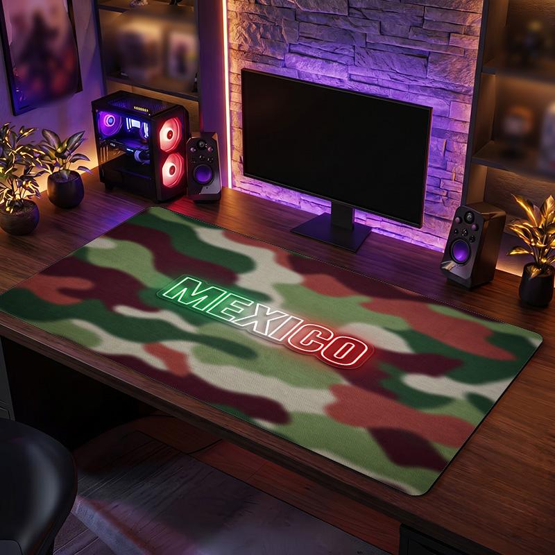 Mexico footbal Crest Mouse Pad, Extended Non Slip Rubber Desk Mat for Gaming Office Laptop Fan Gift