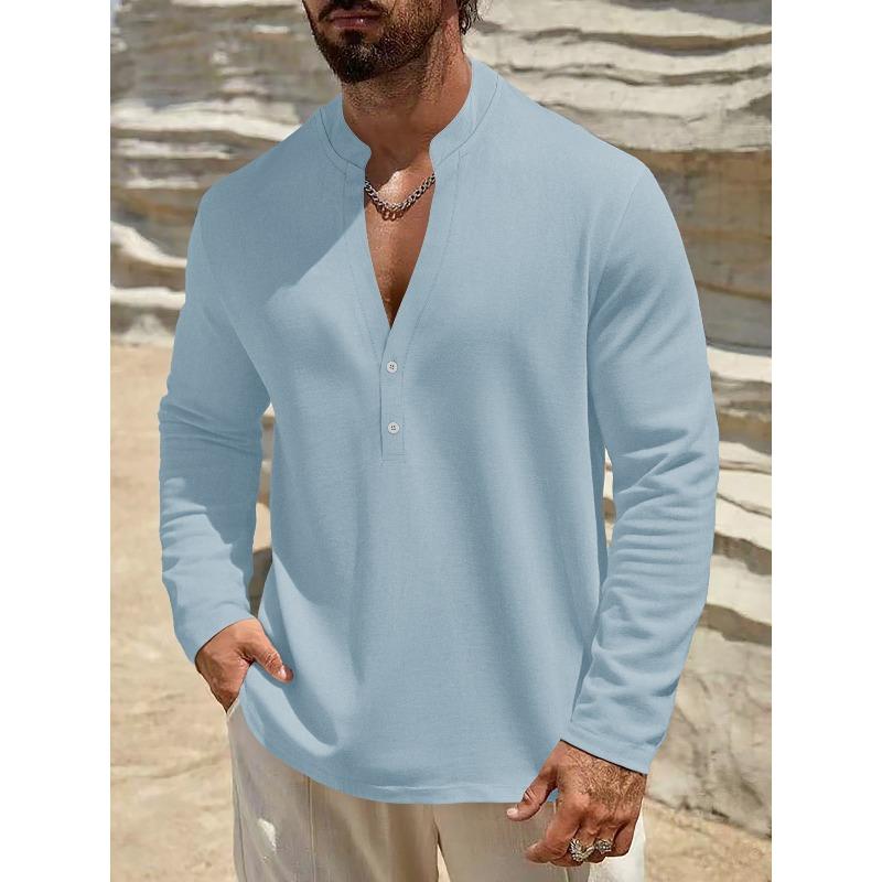 

Летняя мужская повседневная свободная рубашка мужская модная льняная рубашка с коротким рукавом и однотонной расцветкой большого размера мужская одежда XXXL светло-синий