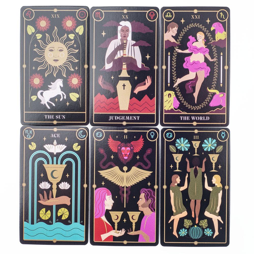 Tarot Magick Deck Tisch-Orakelkarten für Party-Wahrsagerei und spirituelle Einsicht Brettspiel