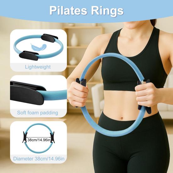 Ženy Pilates kruh s protiskluzovými rukojeťmi Tónování nohou Vnitřní strana stehen Cvičení Pánevního dna Kruh jógy Domácí Posilovna Fitness vybavení