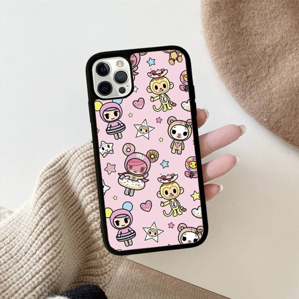 Japan Tokidoki PC+TPU Phone Case For IPhone 17 16 15 14 13 12 11 Pro Max Plus Kawaii Cartoon Cover