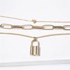 Mehrschichtiger Liebesschloss-Anhänger Choker Mode Steampunk Vorhängeschloss Herz Kettenhalskette Damenschmuck