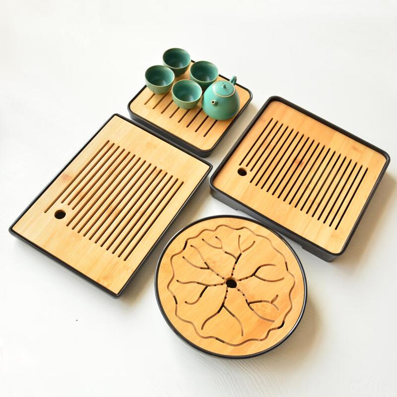 Japanese Style Melamine & Bamboo Gongfu Tea Tray