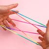 2Pcs Finger String Game Rainbow Color Thread Rope Diverse Gameplay Finger Flexibility Training Developmental Toy Interactive Cradle String Ropes