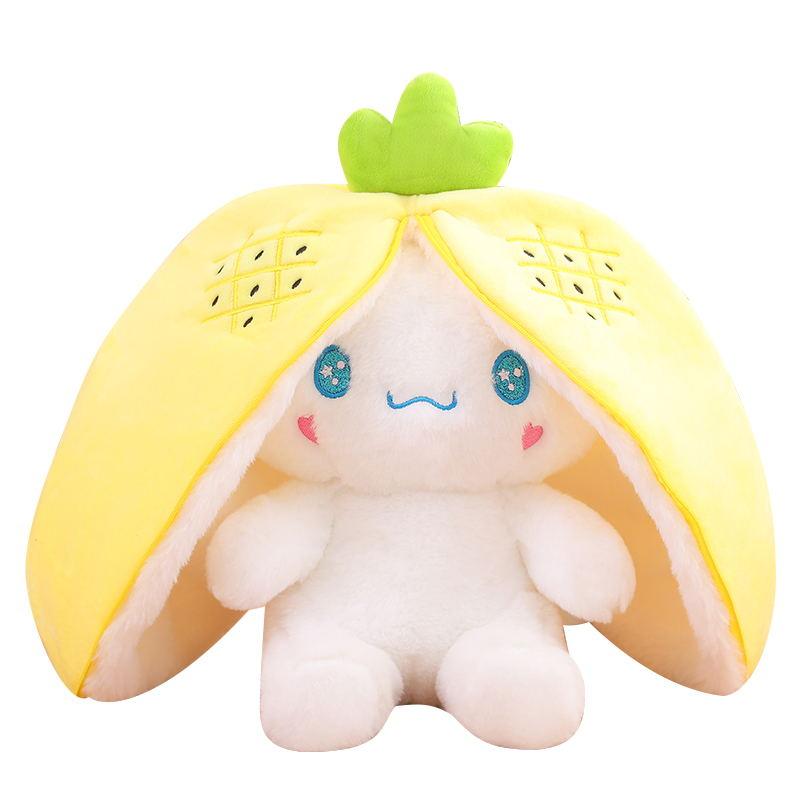 Bunny Plush Toys Cute Strawberry Of Rabbits Stuffed Animal Kawaii Bunny Plushie Soft Hugging Pillow Plush Toy Gifts For Girls