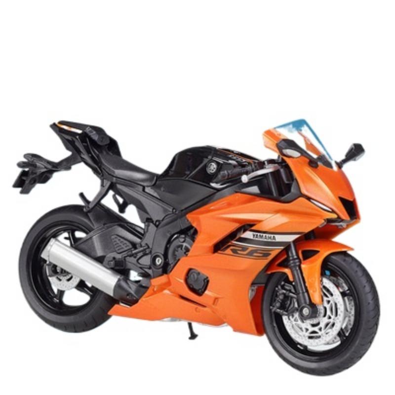 WELLY 1/12 Yamaha YZF-R6 Alloy Motorcycle Model Diecast Toy Cars Toys Racing Car Models for Childrens Vehicles Collection Gifts